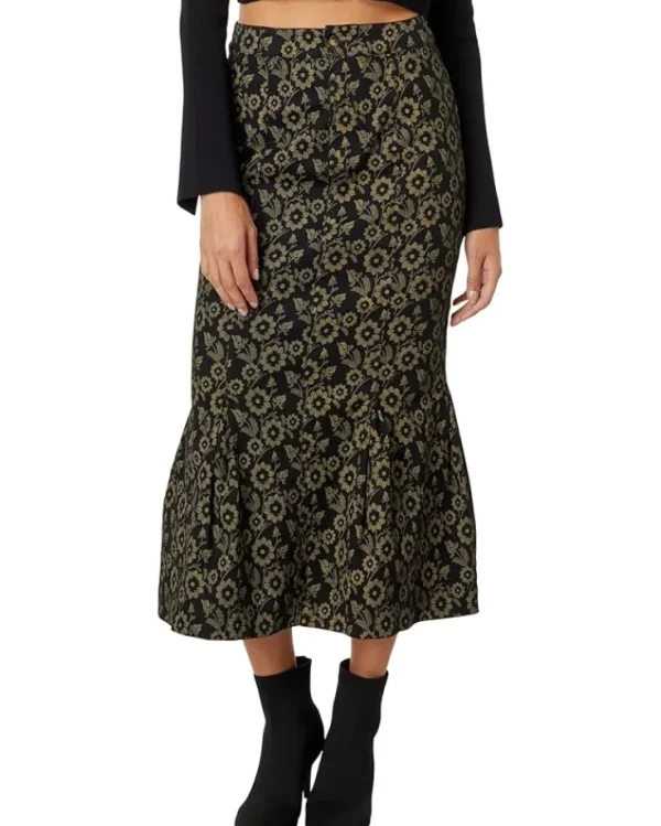 en saison Skirts<Flora Midi Skirt Black/Taupe