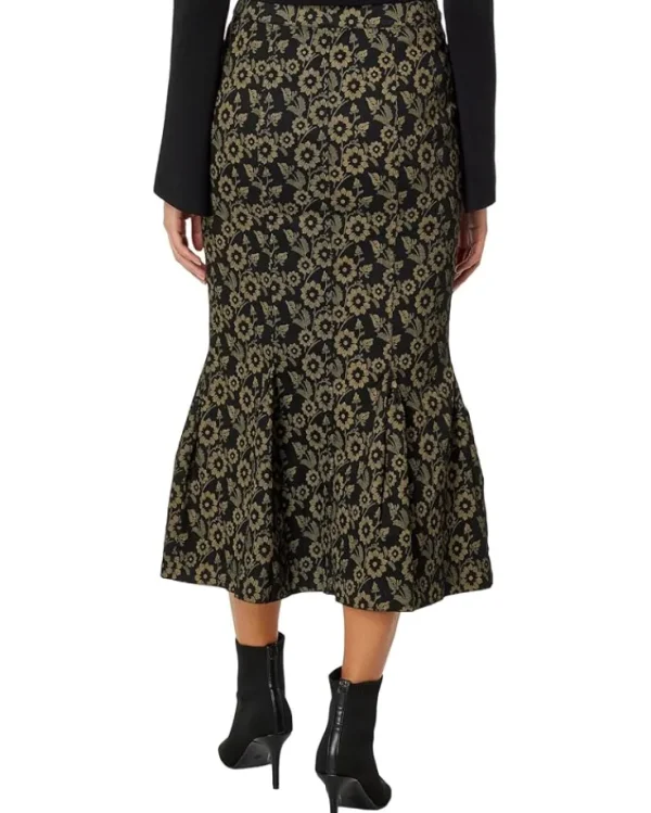 en saison Skirts<Flora Midi Skirt Black/Taupe