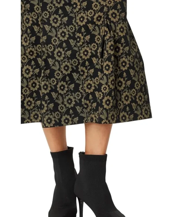 en saison Skirts<Flora Midi Skirt Black/Taupe