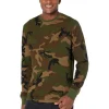 Polo Ralph Lauren Folded Waffle Long Sleeve Crew Print w/ Embroidery | Hoodies & Sweatshirts