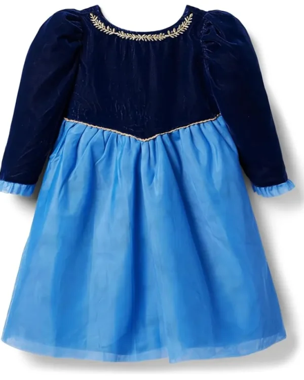 Janie and Jack Frozen Velvet Dress (Toddler/Little Kid/Big Kid) | Kids Dresses