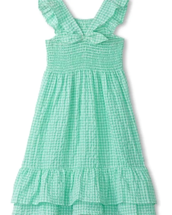 Hatley Kids Gingham Seersucker Smocked Dress (Toddler/Little Kid/Big Kid) | Kids Dresses