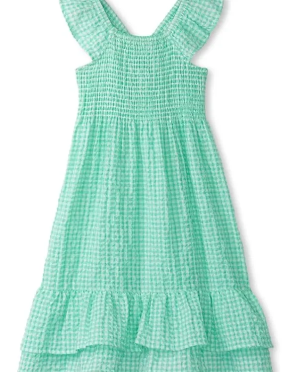 Hatley Kids Gingham Seersucker Smocked Dress (Toddler/Little Kid/Big Kid) | Kids Dresses