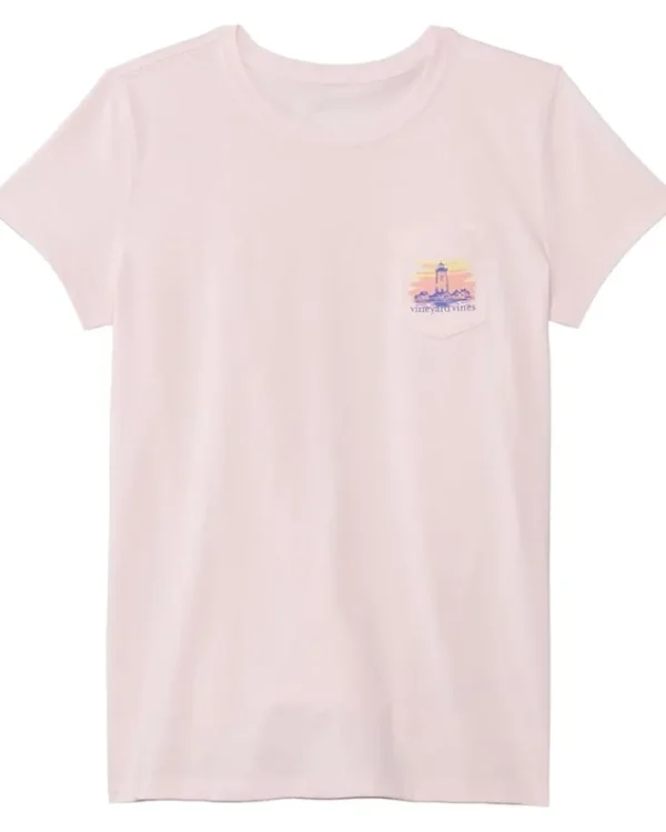 Vineyard Vines Kids Girls Lighthouse Short Sleeves Tee (Little Kid) | Kids Shirts & Tops