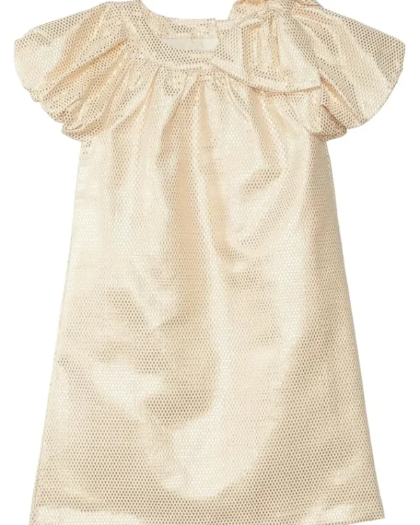 Janie and Jack Gold Party Dress (Toddler/Little Kids/Big Kids) | Kids Dresses