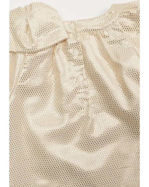 Janie and Jack Gold Party Dress (Toddler/Little Kids/Big Kids) | Kids Dresses