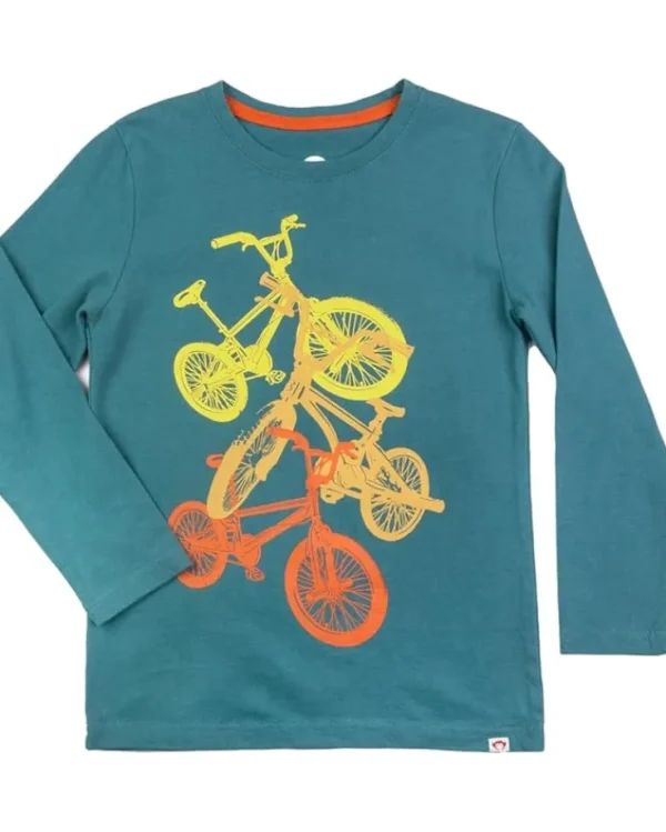 Appaman Kids Graphic Long Sleeve Tee - Bicycles (Toddler/Little Kids/Big Kids) | Kids/BOY Shirts & Tops
