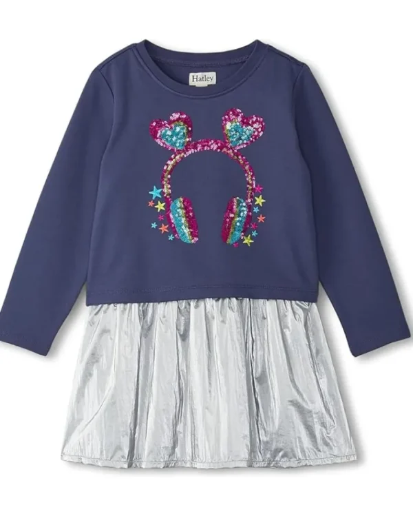 Hatley Kids Headphones Novelty Skirt Dropped Waist Dress (Toddler/Little Kid/Big Kid) | Kids Dresses
