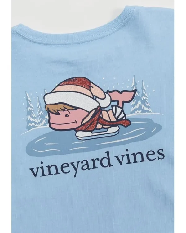 Vineyard Vines Ice Skater Long Sleeve Pocket Tee (Toddler/Little Kid/Big Kid) | Kids Shirts & Tops