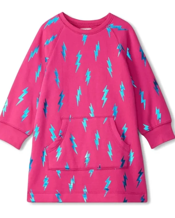 Hatley Kids Lightening Bolt Sweatshirt Dress (Toddler/Little Kid/Big Kid) | Kids Dresses
