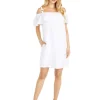 Tommy Bahama Swimwear & Cover Ups<Linen Dye Off-the-Shoulder Dress Cover-Up White