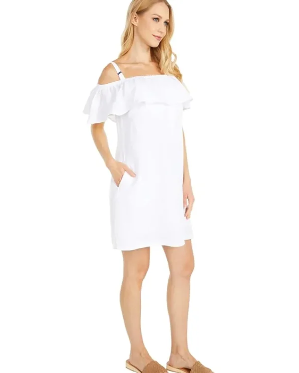 Tommy Bahama Swimwear & Cover Ups<Linen Dye Off-the-Shoulder Dress Cover-Up White