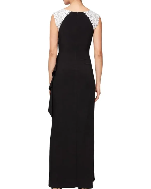 Alex Evenings Long Matte Jersey Dress | Women Plus Size