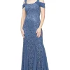 Alex Evenings Long Sequins Lace Dress | Women Plus Size | Dresses