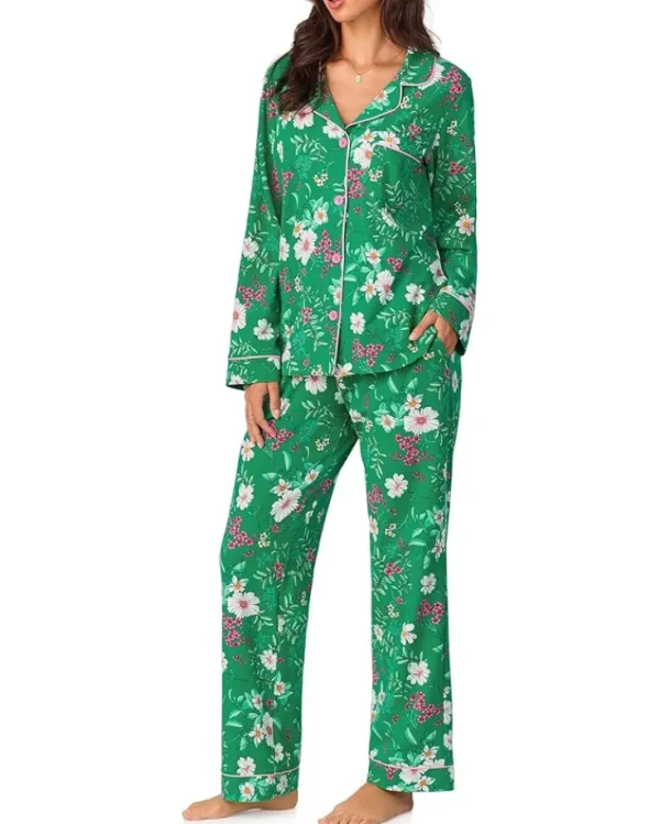 Bedhead PJs Long Sleeve Classic Cotton Knit Pajama Set | Women Sleepwear