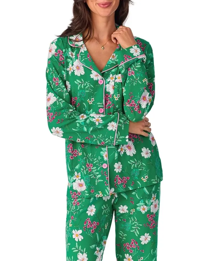 long_sleeve_classic_cotto_2.webp Bedhead PJs Long Sleeve Classic Cotton Knit Pajama Set | Women Sleepwear