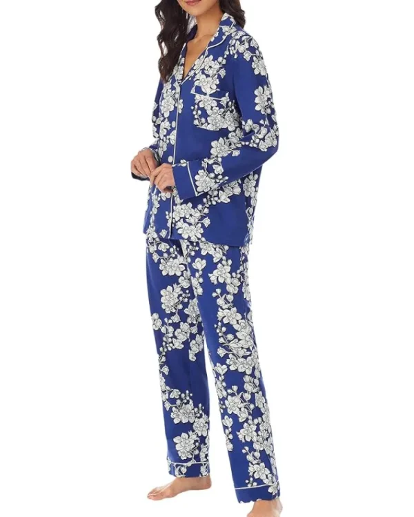 Bedhead PJs Long Sleeve Classic Notch Collar Pajama Set (Cotton Spandex) | Women Sleepwear