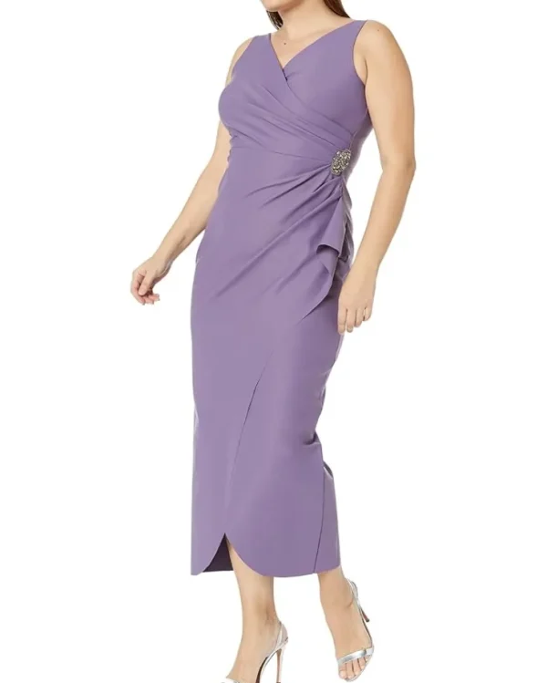 Alex Evenings Long Slimming Sleeveless Sheath Dress | Women Plus Size | Dresses