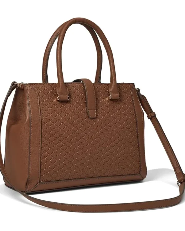 Anne Klein Medium Embossed Logo Satchel With Turn Lock | Women Handbags
