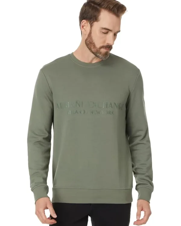 Armani Exchange Milano/Ny Logo Crew Neck Sweatshirt | Hoodies & Sweatshirts