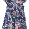 Janie and Jack Navy Floral Dress (Toddler/Little Kids/Big Kids) | Kids Dresses