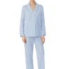 Lauren Ralph Lauren Organic Cotton Long Sleeve Notch Collar PJ Set | Women Sleepwear