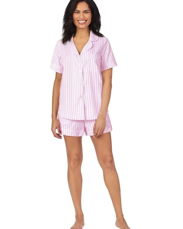 Bedhead PJs Organic Cotton Woven Short Sleeve Shorty Set | Women Sleepwear