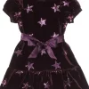 Hatley Kids Pink Star Sequin Vevlet Dress (Toddler/Little Kids/Big Kids) | Kids Dresses