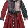 Polo Ralph Lauren Kids Plaid Cotton Fun Shirtdress (Toddler/Little Kids) | Kids Dresses