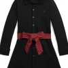 Polo Ralph Lauren Kids Plaid-Sash Knit Oxford Dress (Toddler/Little Kids) | Kids Dresses