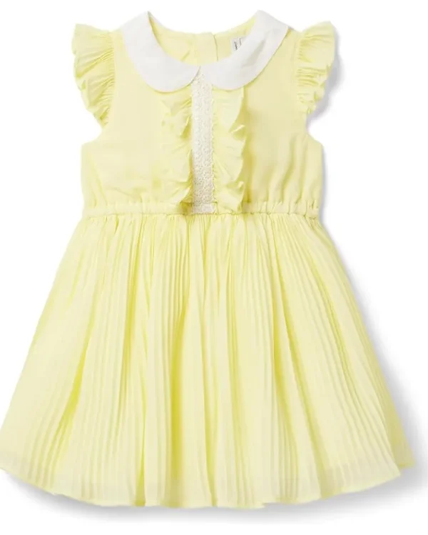 Janie and Jack Pleated Chiffon Dress (Toddler/Little Kids/Big Kids) | Kids Dresses