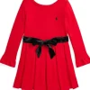 Polo Ralph Lauren Kids Pleated Ponte Dress (Toddler/Little Kid) | Kids Dresses