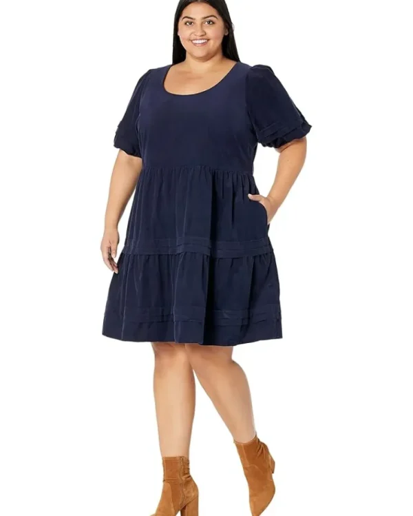 Madewell Plus Corduroy Tiered Mini Dress | Women Plus Size