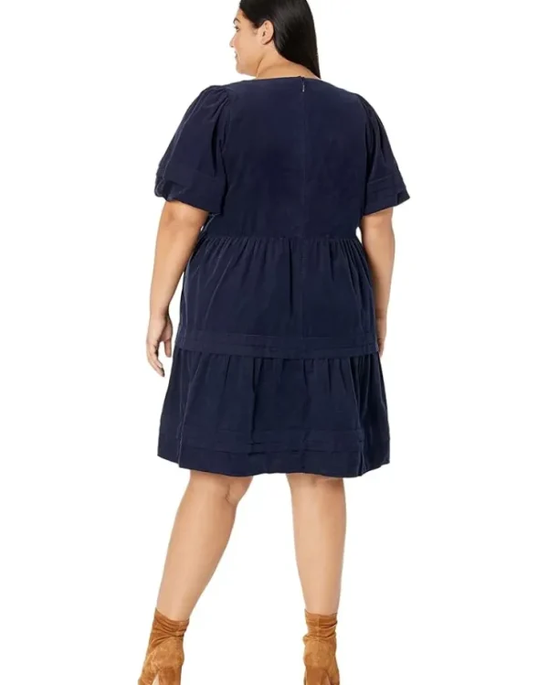 Madewell Plus Corduroy Tiered Mini Dress | Women Plus Size