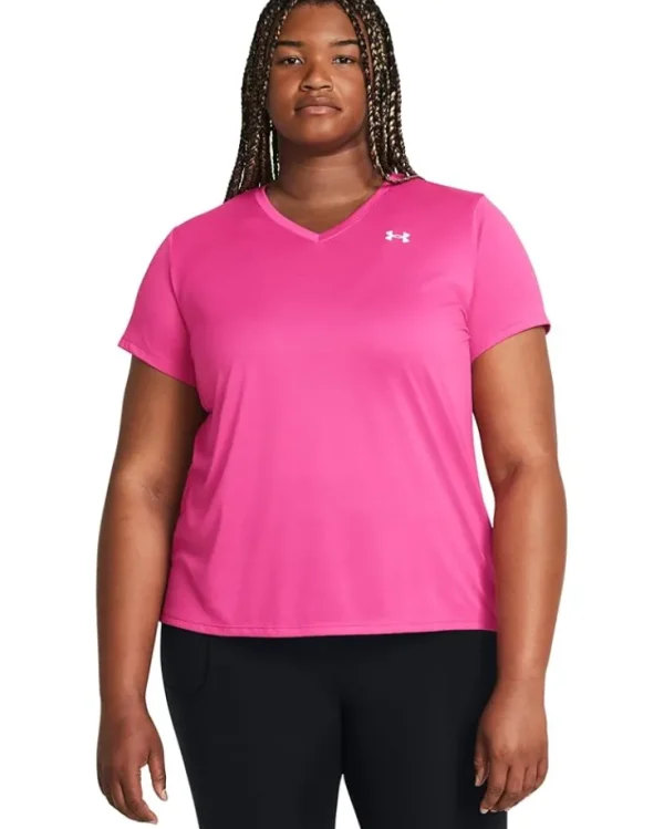 Under Armour Plus Size Tech Short Sleeve V-Neck Solid | Women Plus Size | Activewear