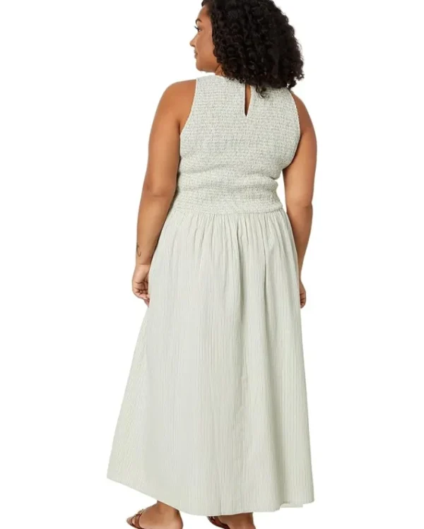Madewell Plus Smocked Sleeveless Midi Dress | Women Plus Size