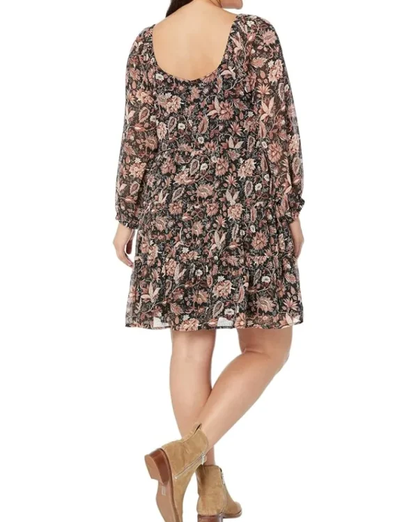 Madewell Plus Teresa Long Sleeve Tie Retro Mini Dress | Women Plus Size