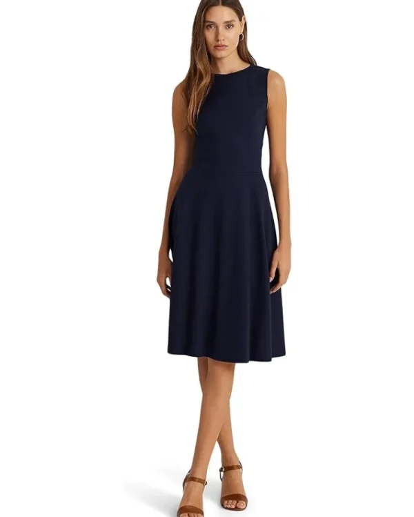 Lauren Ralph Lauren Ponte Fit-and-Flare Dress | Women Plus Size