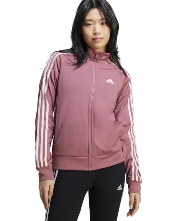 adidas Primegreen Essentials Warm-Up Slim 3-Stripes Track Jacket | Women Coats & Outerwear