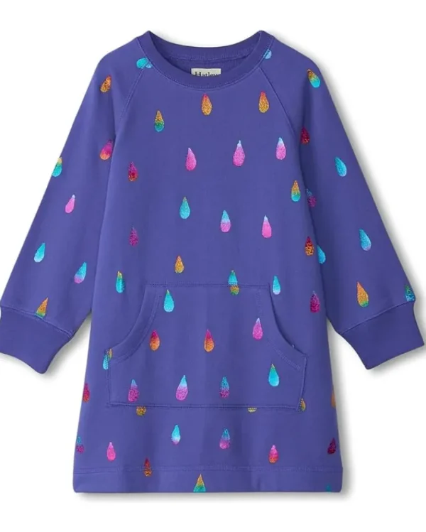 Hatley Kids Rainbow Raindrops Sweatshirt Dress (Toddler/Little Kid/Big Kid) | Kids Dresses