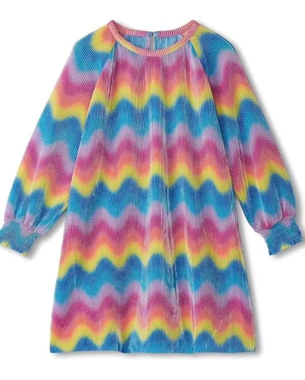 Hatley Kids Rainbow Wave Pleated A-line Dress (Toddler/Little Kid/Big Kid) | Kids Dresses