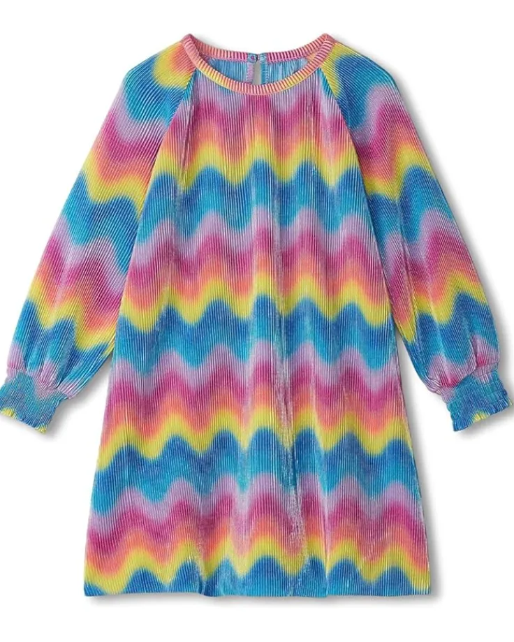 rainbow_wave_pleated_alin_0.webp Hatley Kids Rainbow Wave Pleated A-line Dress (Toddler/Little Kid/Big Kid) | Kids Dresses