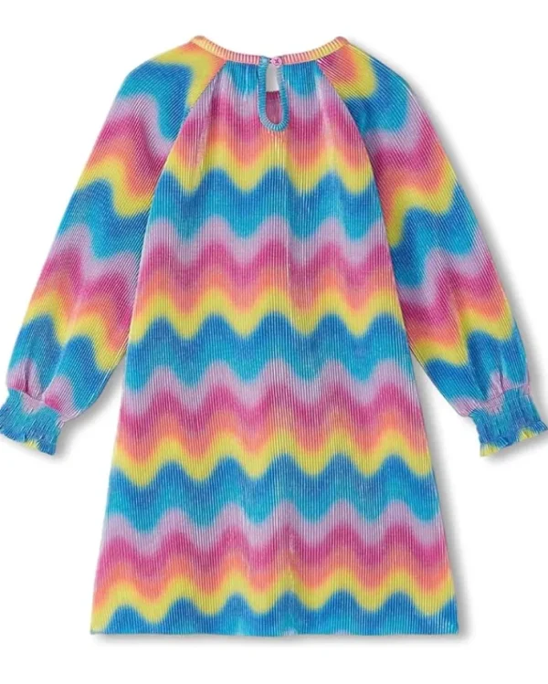 Hatley Kids Rainbow Wave Pleated A-line Dress (Toddler/Little Kid/Big Kid) | Kids Dresses