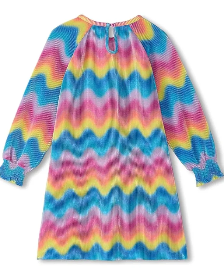 rainbow_wave_pleated_alin_1.webp Hatley Kids Rainbow Wave Pleated A-line Dress (Toddler/Little Kid/Big Kid) | Kids Dresses