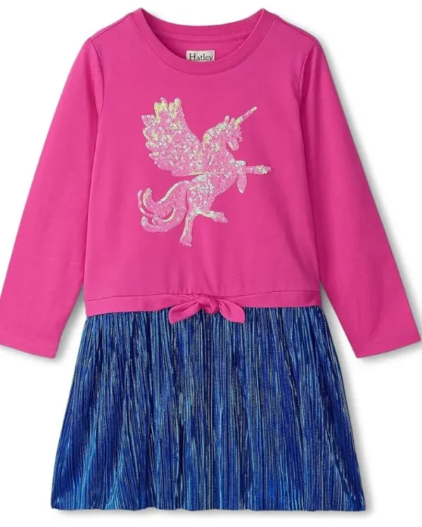 Hatley Kids Sequin Pegusus Unicorn Novelty Skirt Dress (Toddler/Little Kid/Big Kid) | Kids Dresses
