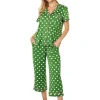 Kate Spade New York Short Sleeve Cropped PJ Set | Women Sleepwear