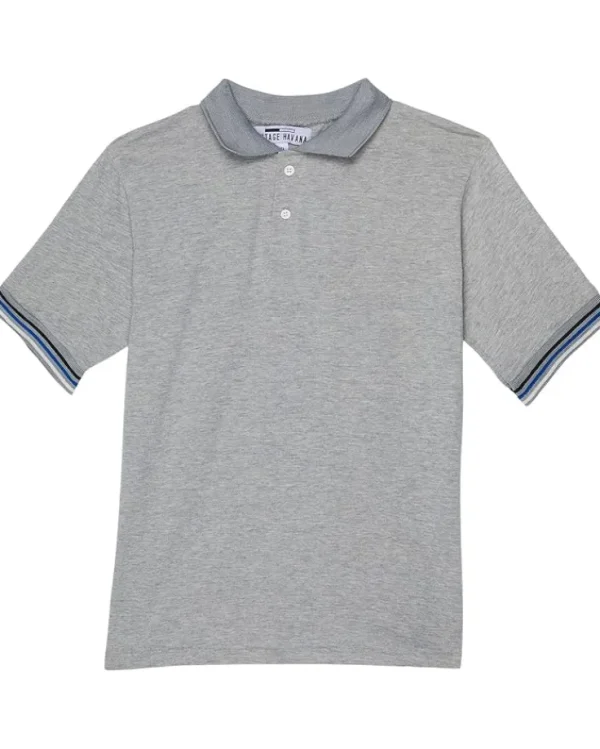 Vintage Havana Kids Short Sleeve with Stripe Detail Polo (Little Kids/Big Kids) | Kids/BOY Shirts & Tops