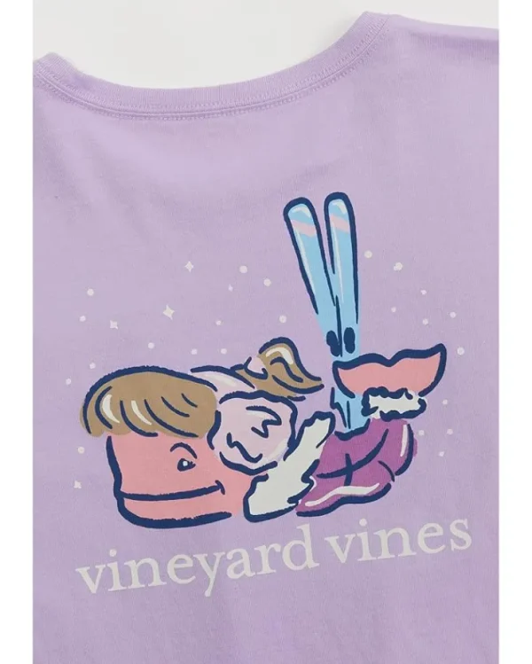 Vineyard Vines Ski Whale Long Sleeve Pocket Tee (Toddler/Little Kid/Big Kid) | Kids Shirts & Tops