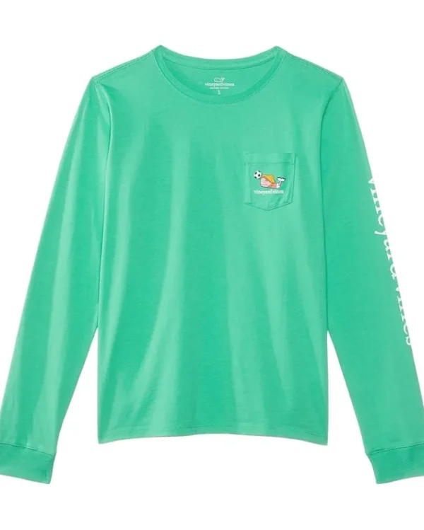 Vineyard Vines Soccer Long Sleeve Tee (Toddler/Little Kid/Big Kid) | Kids Shirts & Tops