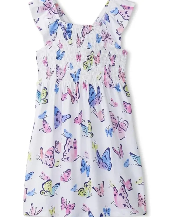 Hatley Kids Soft Butterflies Smocked Dress (Toddler/Little Kid/Big Kid) | Kids Dresses